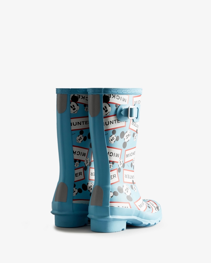 Hunter Big Kids (5-11 Years) Disney Rain Boots Borealis Blue - Image 4