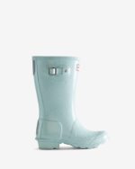 Hunter Big Kids (5-11 Years) Giant Glitter Rain Boots Gentle Blue - Image 2