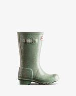 Hunter Big Kids (5-11 Years) Giant Glitter Rain Boots Sweet Gale Green - Image 2