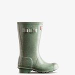 Hunter Big Kids (5-11 Years) Giant Glitter Rain Boots Sweet Gale Green