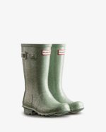 Hunter Big Kids (5-11 Years) Giant Glitter Rain Boots Sweet Gale Green - Image 3