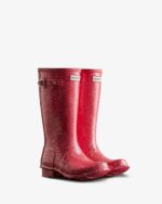 Hunter Big Kids (5-11 Years) Giant Glitter Rain Boots Thrift Pink - Image 3