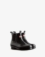 Hunter Big Kids (5-11 Years) Gloss Chelsea Boots Black - Image 3