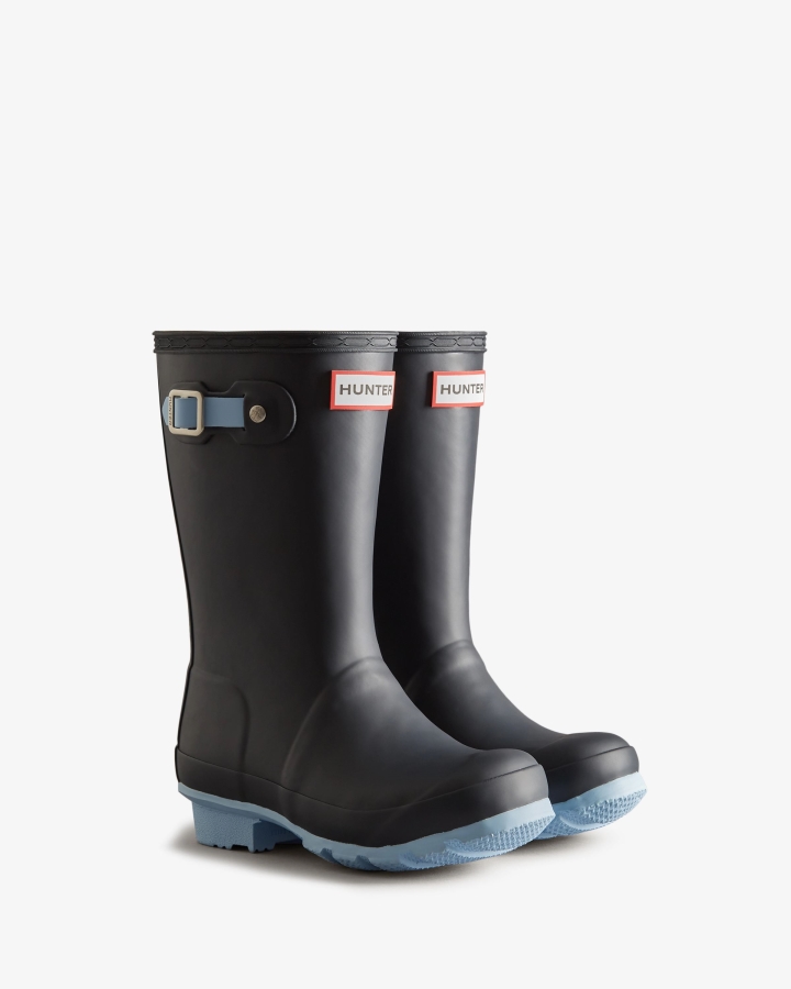 Hunter Big Kids (5-11 Years) Insulated Rain Boots Navy-Blue Frost - Image 3