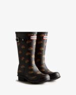 Hunter Big Kids (5-11 Years) Mini Rainbow Print Wellington Boots Mini Rainbow Print - Image 3