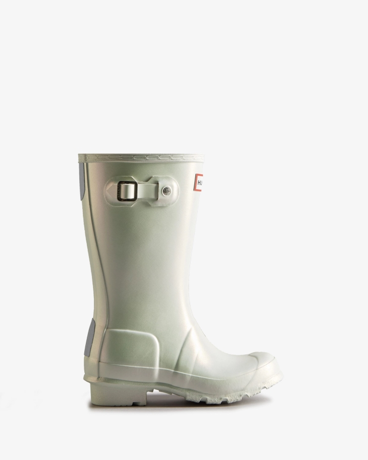 hunter_big_kids_5_11_years_nebula_rain_boots_silver.jpg Hunter Big Kids (5-11 Years) Nebula Rain Boots Silver - Image 1