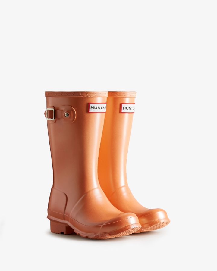 Hunter Big Kids (5-11 Years) Nebula Rain Boots Summit Rise Peach - Image 3
