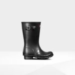 Hunter Big Kids (5-11 Years) Pearlized Rain Boots Black