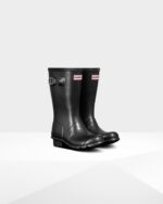 Hunter Big Kids (5-11 Years) Pearlized Rain Boots Black - Image 3