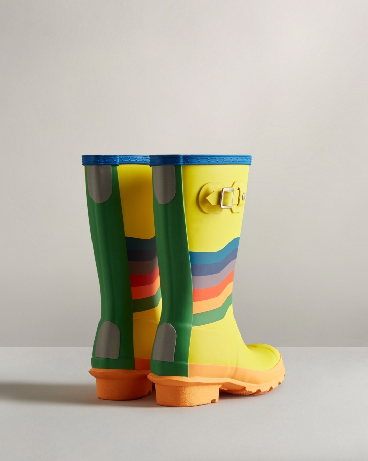 Hunter Big Kids (5-11 Years) Wiggle Rainbow Rain Boots Multicoloured - Image 4