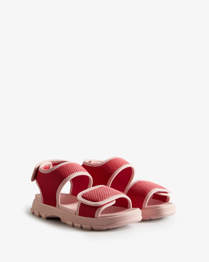 Hunter Big Kids (5-9 Years) Mesh Outdoor Walking Sandals Rowan Pink-Azelea Pink - Image 3