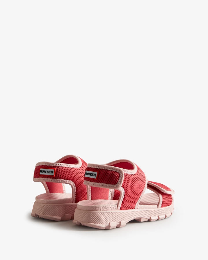 Hunter Big Kids (5-9 Years) Mesh Outdoor Walking Sandals Rowan Pink-Azelea Pink - Image 4