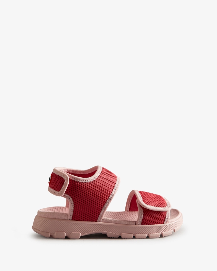 Hunter Big Kids (5-9 Years) Mesh Outdoor Walking Sandals Rowan Pink-Azelea Pink - Image 1