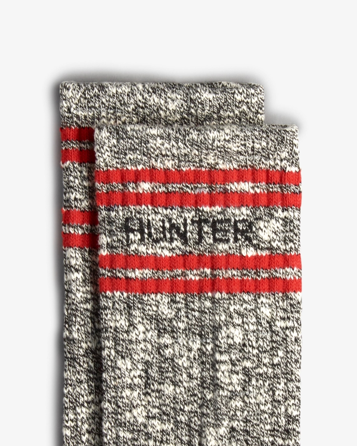 hunter_branded_college_mouline_tall_socks_black.jpg Hunter Branded College Mouline Tall Socks Black - Image 1