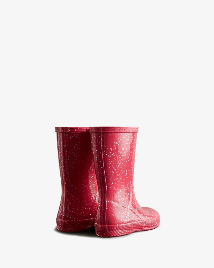 Hunter Kids First (18 Months-8 Years) Giant Glitter Rain Boots Thrift Pink - Image 4