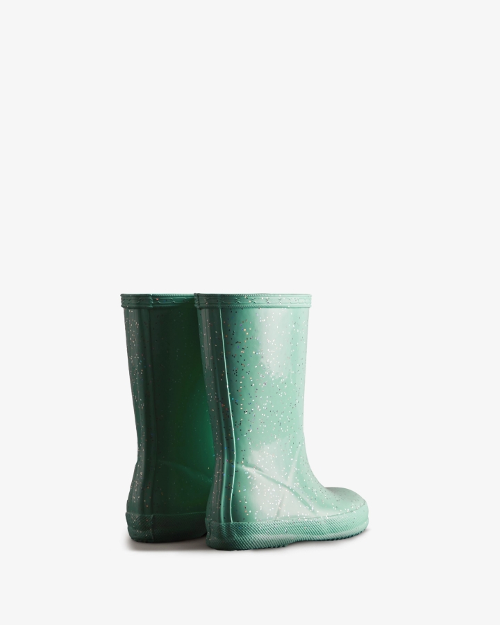 Hunter Kids First (18 Months-8 Years) Giant Glitter Rain Boots Wild Mint - Image 4