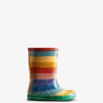 Hunter Kids First (18 Months-8 Years) Glitter Rainbow Rain Boots Multicoloured Bright