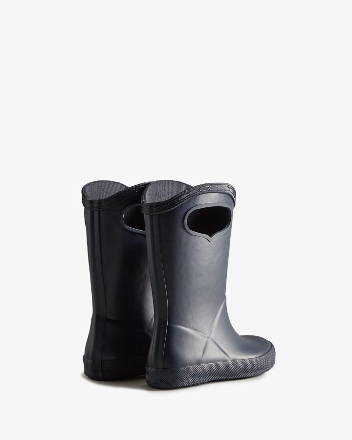 Hunter Kids First (18 Months-8 Years) Grab Handle Rain Boots Navy - Image 4