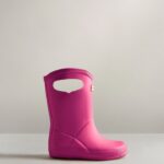 Hunter Kids First (18 Months-8 Years) Grab Handle Rain Boots Prismatic Pink