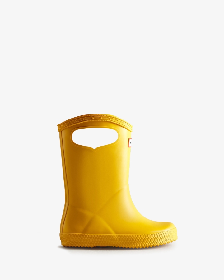 Hunter Kids First (18 Months-8 Years) Grab Handle Rain Boots Yellow - Image 1
