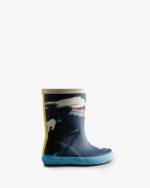 Hunter Kids First (18 Months-8 Years) Iceberg Print Rain Boots Iceberg Kerhuelen Navy