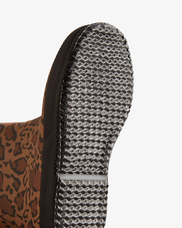Hunter Kids First (18 Months-8 Years) Leopard Print Rain Boots Rich Tan-Saddle-Black - Image 5