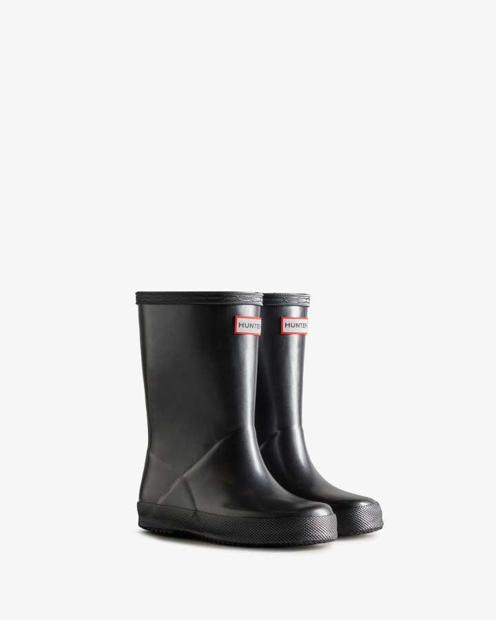 Hunter Kids First (18 Months-8 Years) Nebula Rain Boots Black - Image 3