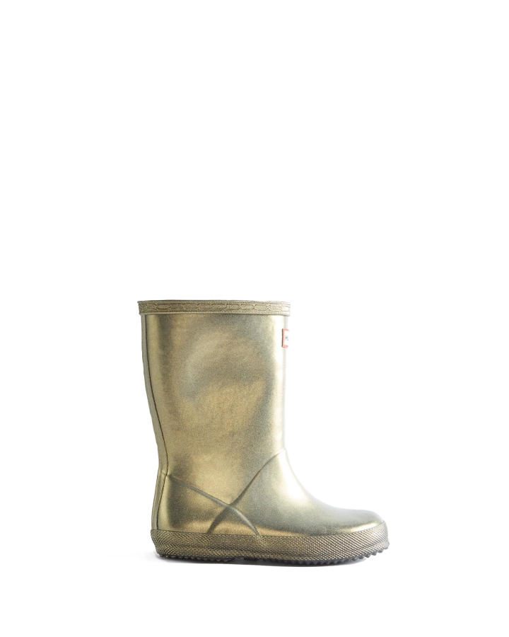 hunter_kids_first_18_months_8_years_nebula_rain_boots_gold.jpg Hunter Kids First (18 Months-8 Years) Nebula Rain Boots Gold - Image 1