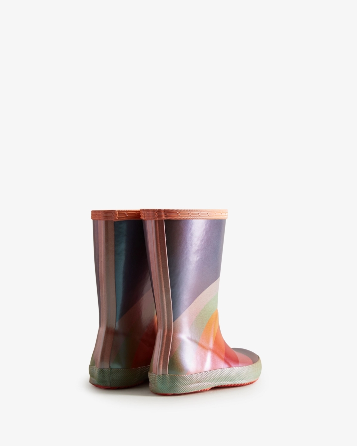 Hunter Kids First (18 Months-8 Years) Nebula Rainbow Rain Boots - Image 4