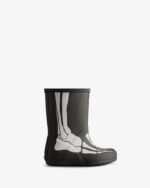 Hunter Kids First (18 Months-8 Years) Skeleton Rain Boots Black - Image 2
