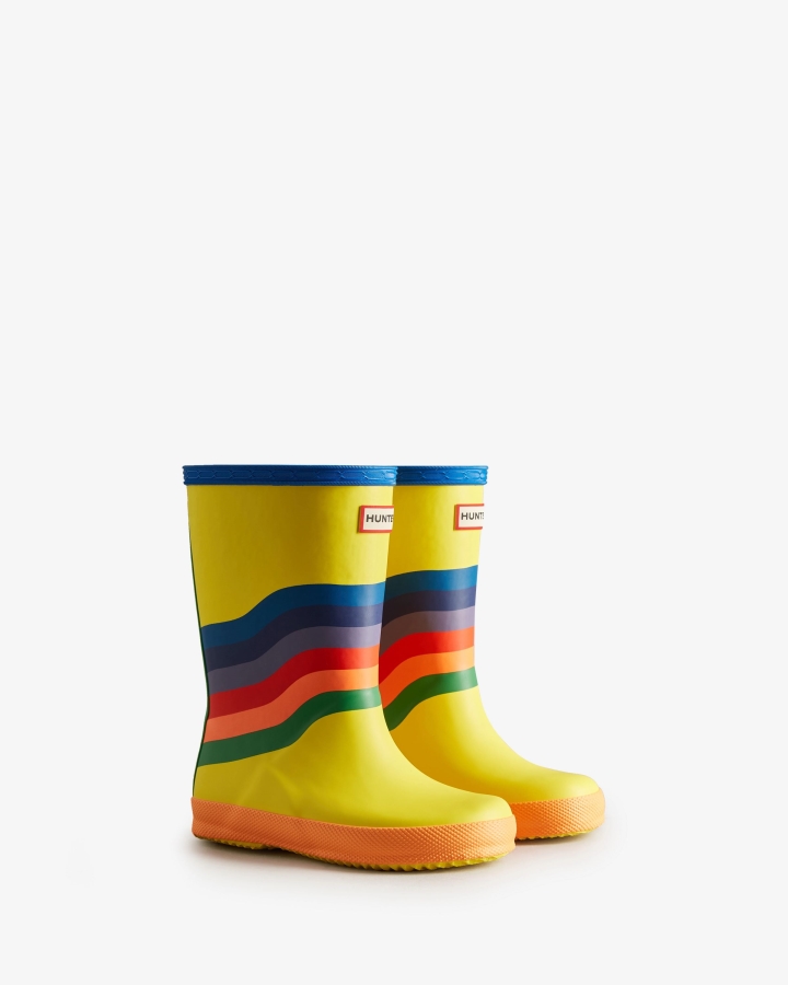 Hunter Kids First (18 Months-8 Years) Wiggle Rainbow Rain Boots Multicoloured - Image 3