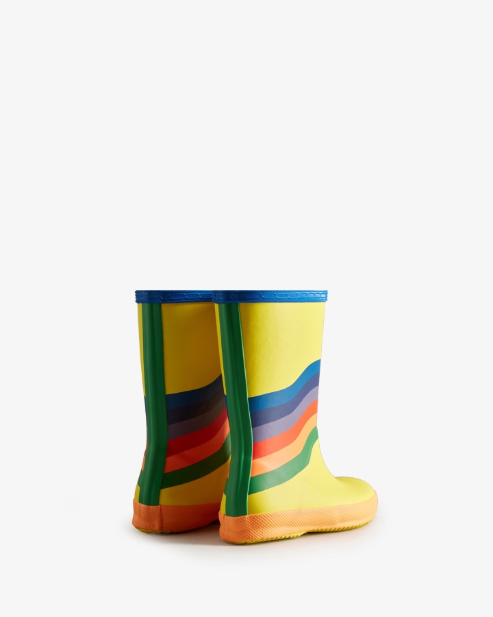 Hunter Kids First (18 Months-8 Years) Wiggle Rainbow Rain Boots Multicoloured - Image 4