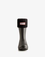 Hunter Kids Half Cardigan Knitted Cuff Boot Socks Black - Image 2