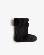 Hunter Kids Half Cardigan Knitted Cuff Boot Socks Black - Image 3