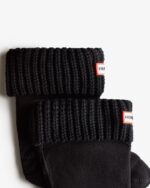 Hunter Kids Half Cardigan Knitted Cuff Boot Socks Black - Image 4