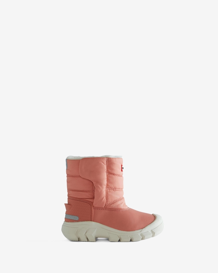Hunter Little Kids (18 Months-6 Years) Insulated Intrepid Snow Boots Rough Pink-White Willow - Image 2