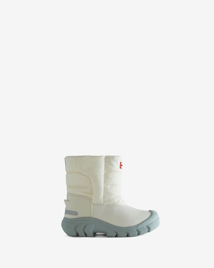 Hunter Little Kids (18 Months-6 Years) Insulated Intrepid Snow Boots White Willow-Ice Grey - Image 1