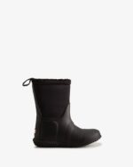 Hunter Little Kids (18 Months-6 Years) Insulated Roll Top Vegan Shearling Boots Black - Image 3