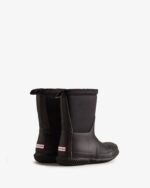 Hunter Little Kids (18 Months-6 Years) Insulated Roll Top Vegan Shearling Boots Black - Image 5