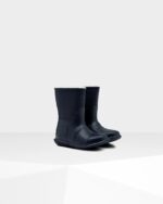 Hunter Little Kids (18 Months-6 Years) Insulated Roll Top Vegan Shearling Boots Hunter Navy - Image 4
