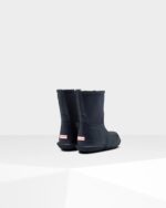 Hunter Little Kids (18 Months-6 Years) Insulated Roll Top Vegan Shearling Boots Hunter Navy - Image 5