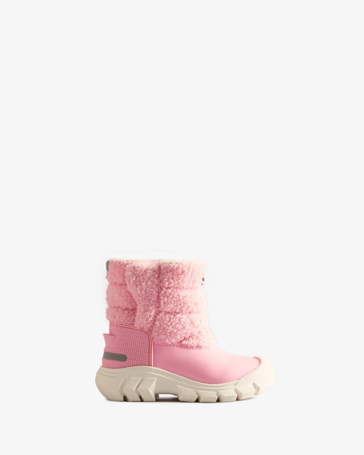 Hunter Little Kids (18 Months-6 Years) Insulated Vegan Shearling Snow Boots Blush Thaw Pink - Image 2