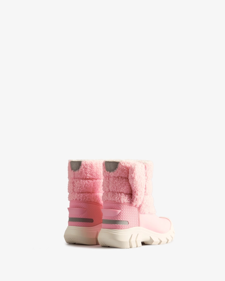 Hunter Little Kids (18 Months-6 Years) Insulated Vegan Shearling Snow Boots Blush Thaw Pink - Image 4