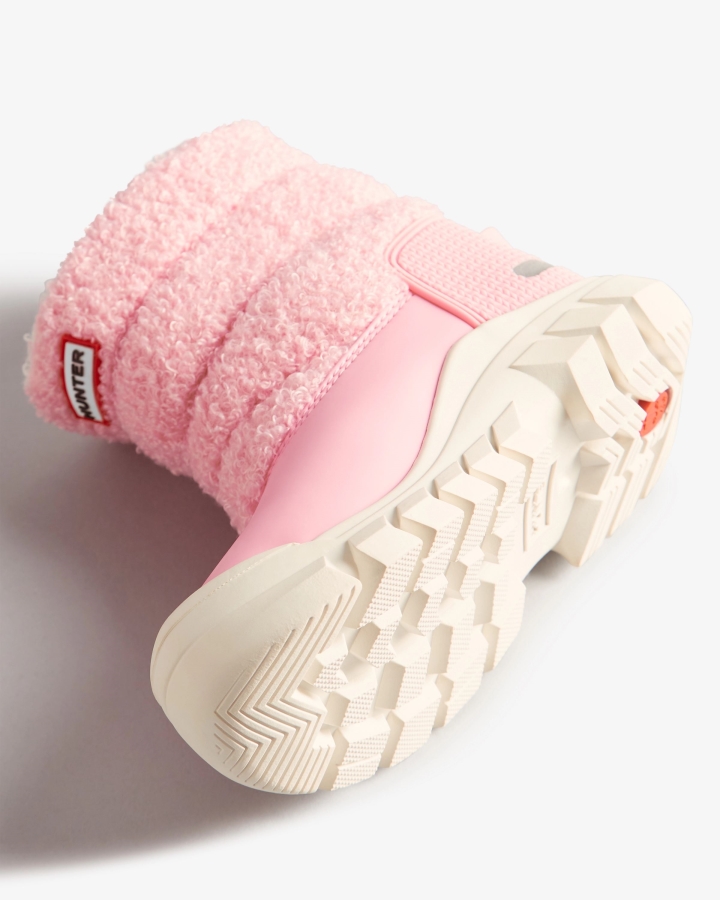 Hunter Little Kids (18 Months-6 Years) Insulated Vegan Shearling Snow Boots Blush Thaw Pink - Image 5