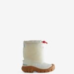 Hunter Little Kids (18 Months-6 Years) Wanderer Insulated Vegan Shearling Snow Boots White Willow-Rorbu Rust