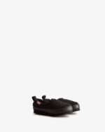 Hunter Little Kids (18 Months-8 Years) Insulated Vegan Shearling Slipper Shoe Black - Image 3