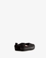 Hunter Little Kids (18 Months-8 Years) Insulated Vegan Shearling Slipper Shoe Black - Image 4