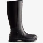 Hunter Men's Balmoral Field Hybrid Tall Rain Boots Black