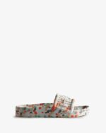 Hunter Men's BLOOM Marble Slides White