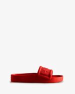Hunter Men's BLOOM Slides Logo Red - Image 4